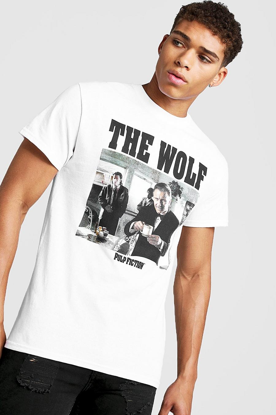 Lizenziertes „Pulp Fiction The Wolf“ T-Shirt, Weiß image number 1