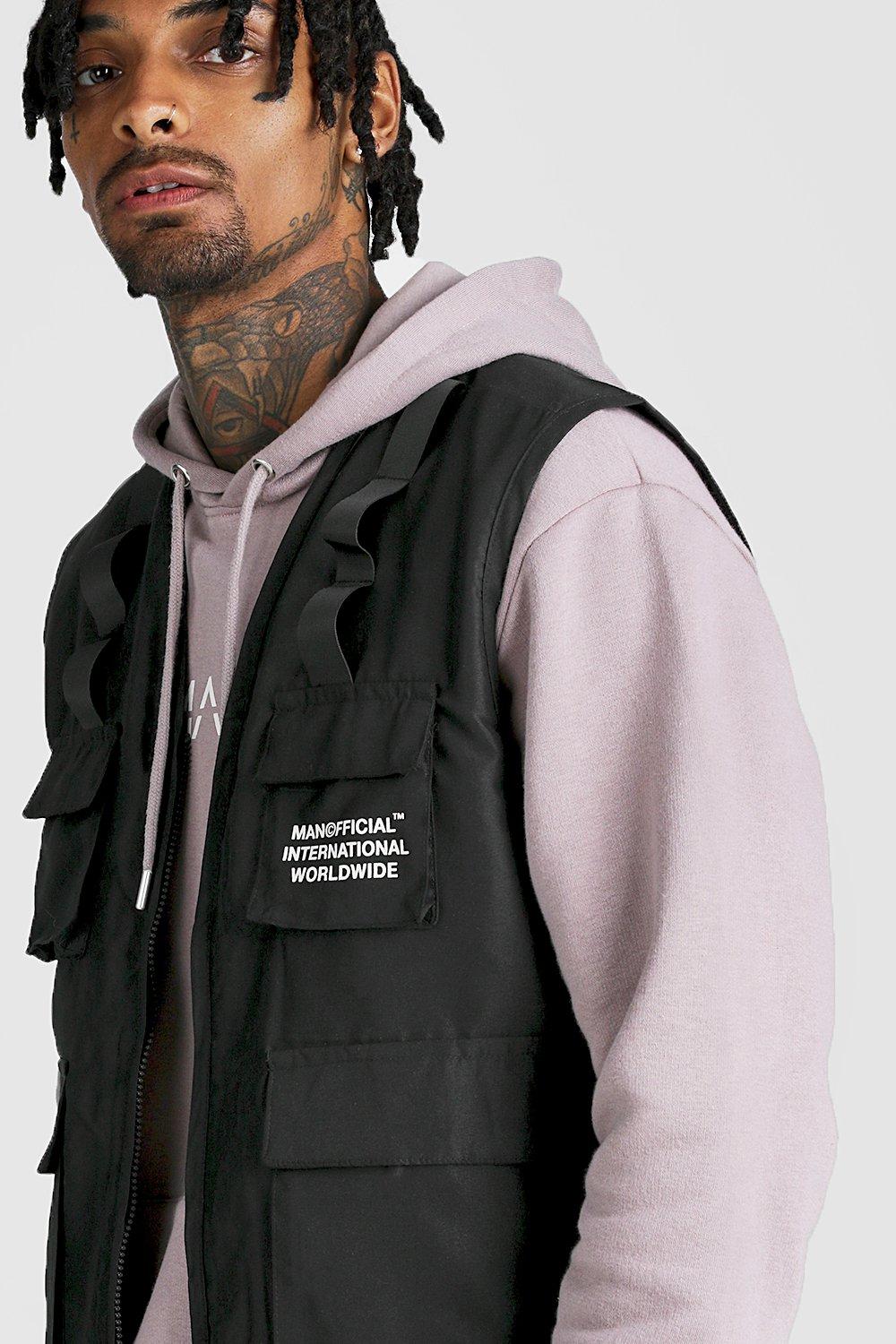 MAN Official Utility Vest With Zip Detail