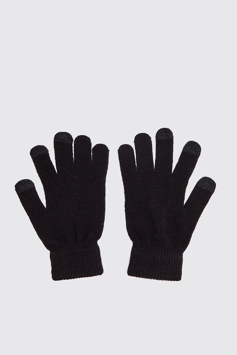 Black Smartphone Touch Screen Gloves image number 1