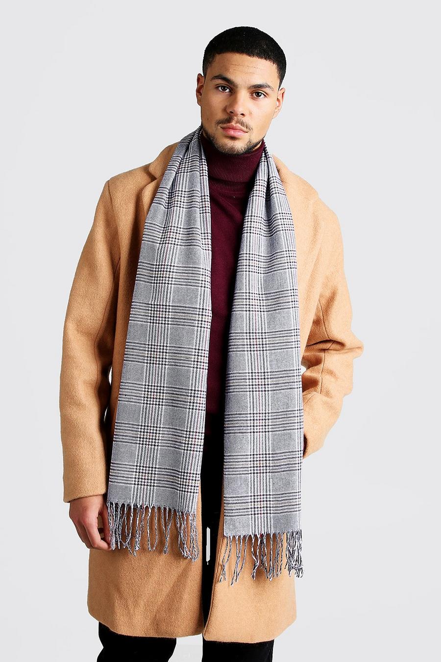 Grey Prince Of Wales Check Scarf image number 1