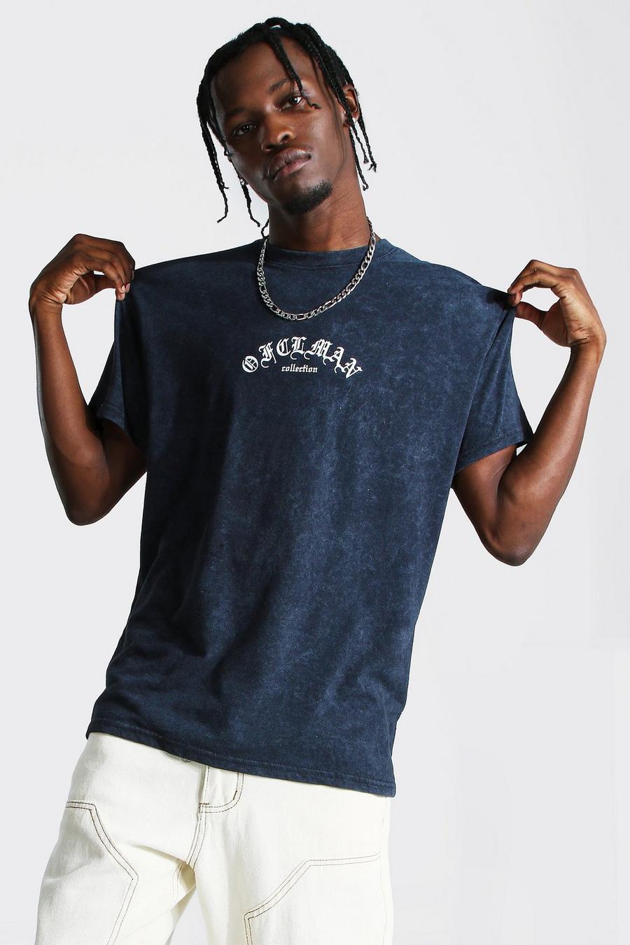 T-shirt oversize délavé - MAN, Charcoal image number 1