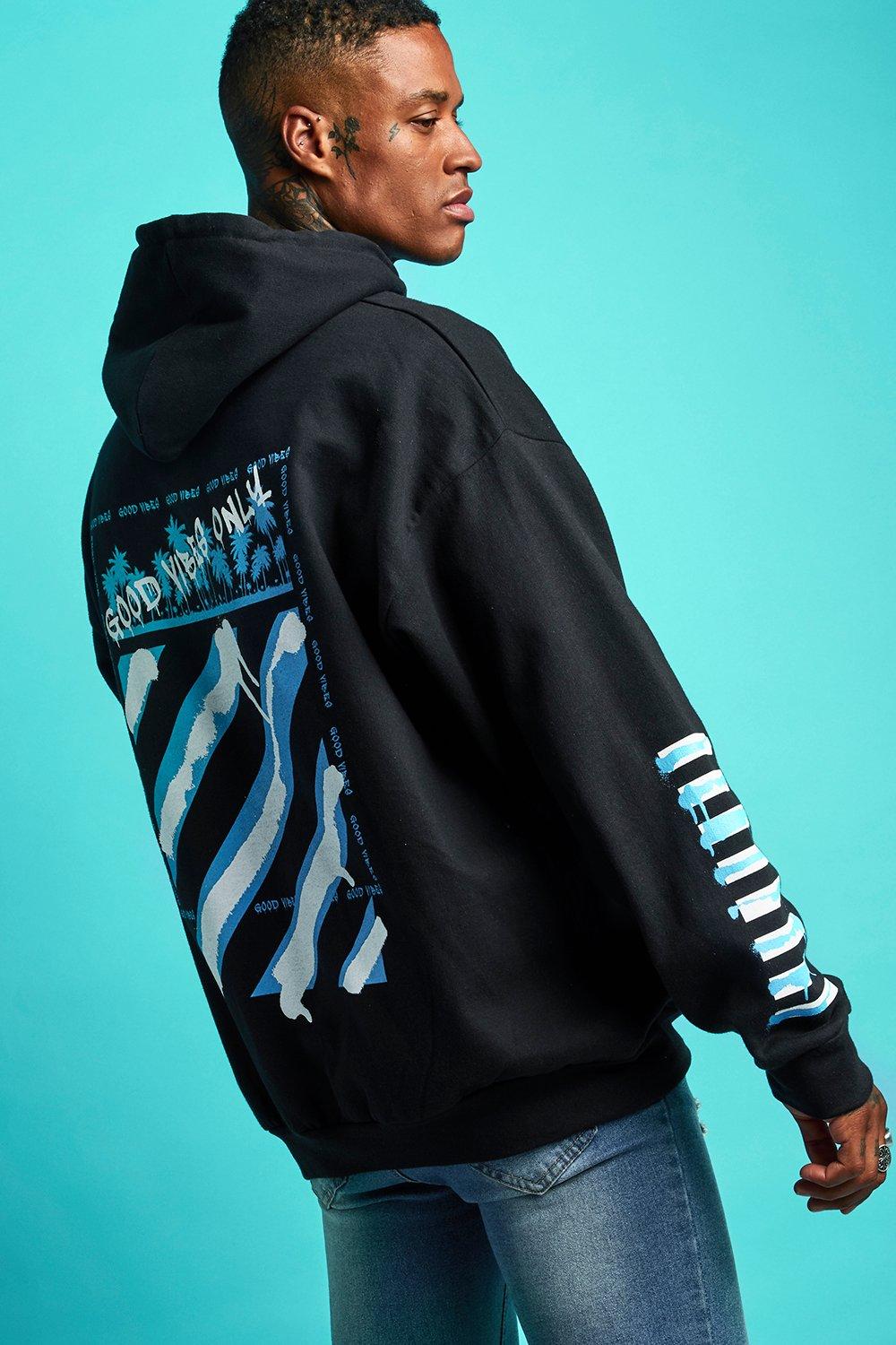 sudaderas con estampado en la espalda