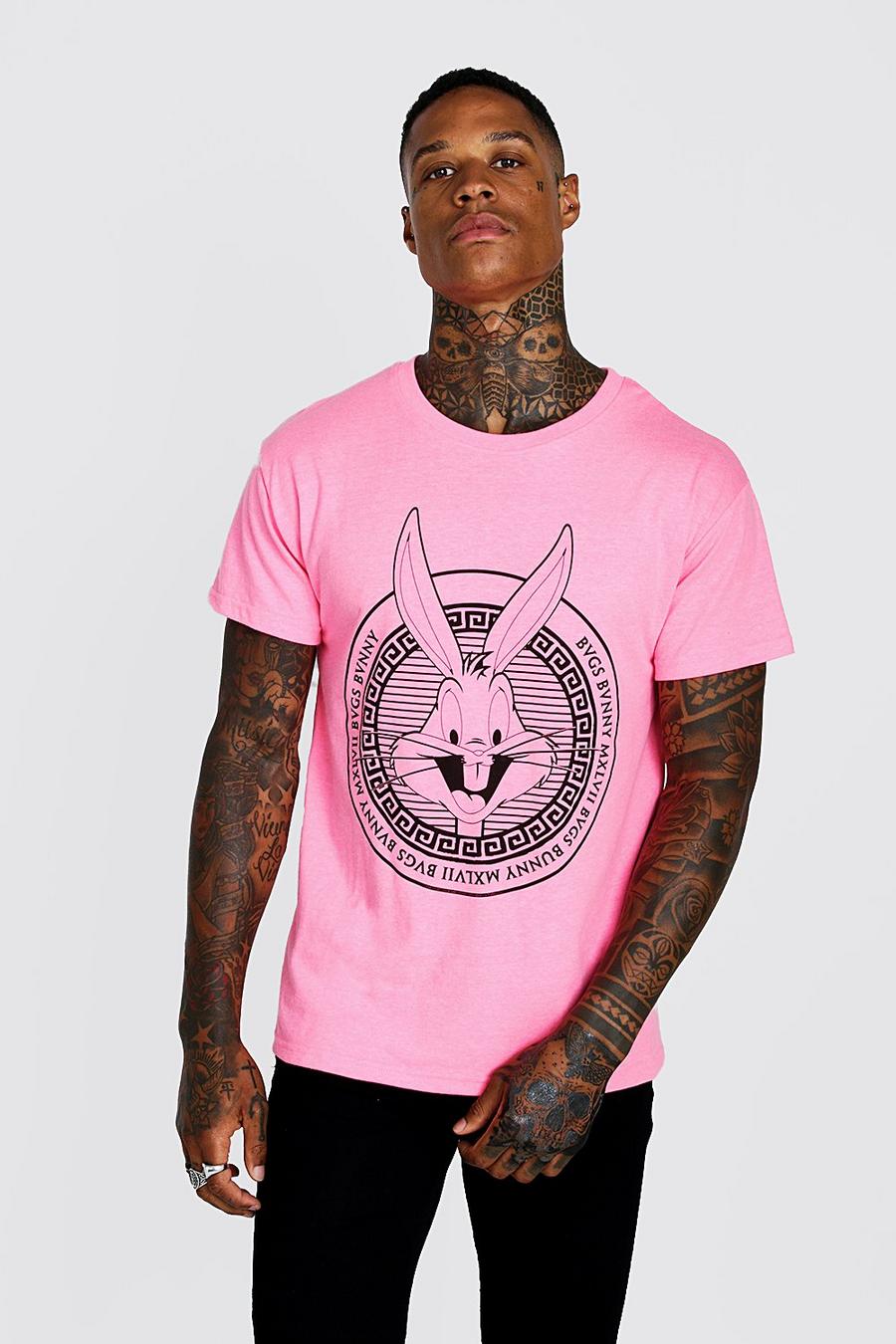 Neon-pink Looney Tunes Bugs Bunny Fitted T-Shirt image number 1