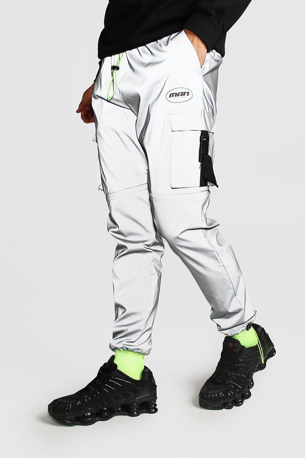 boohoo reflective joggers