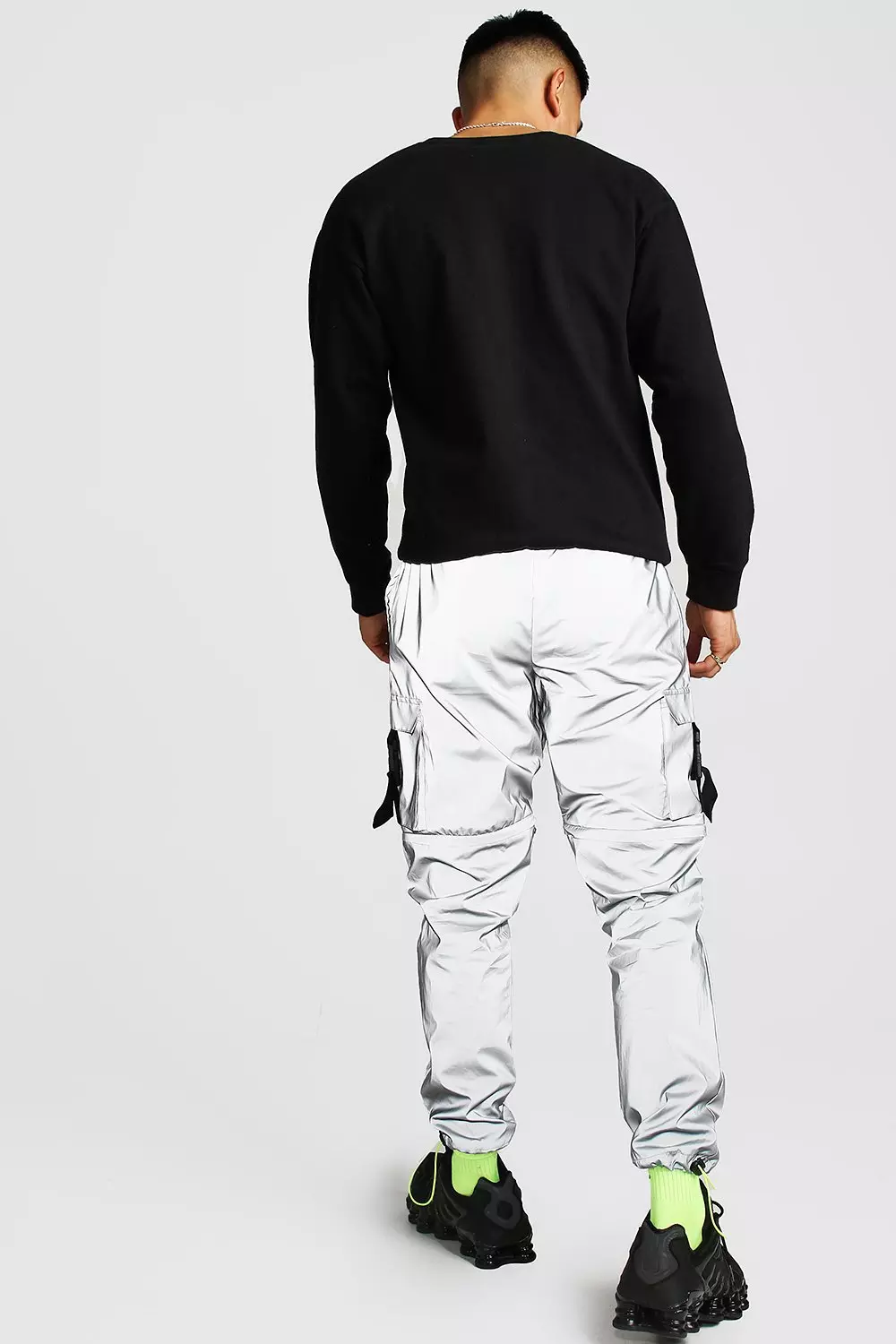 Reflective cheap cargo joggers