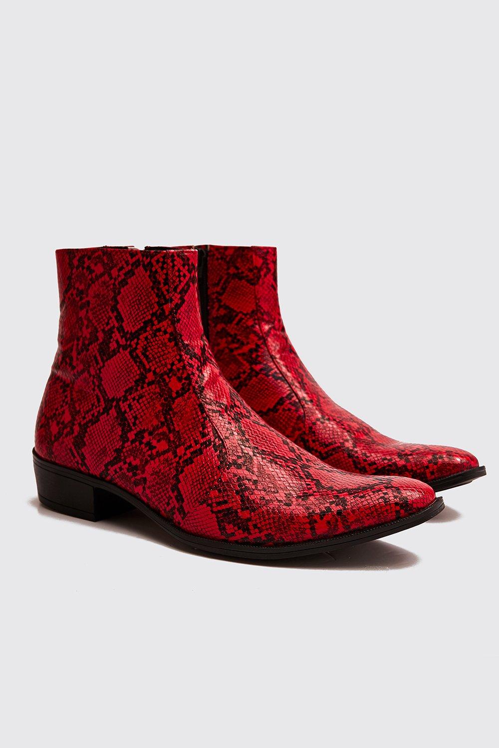 Boohoo snakeskin cheap boots