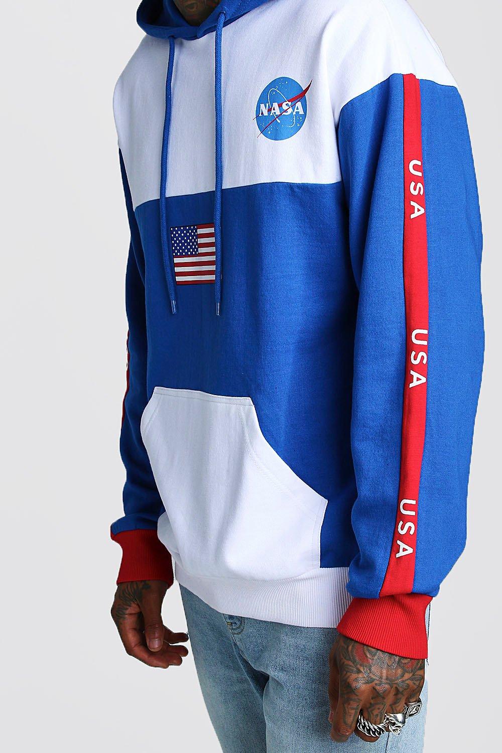 nasa hoodie blue