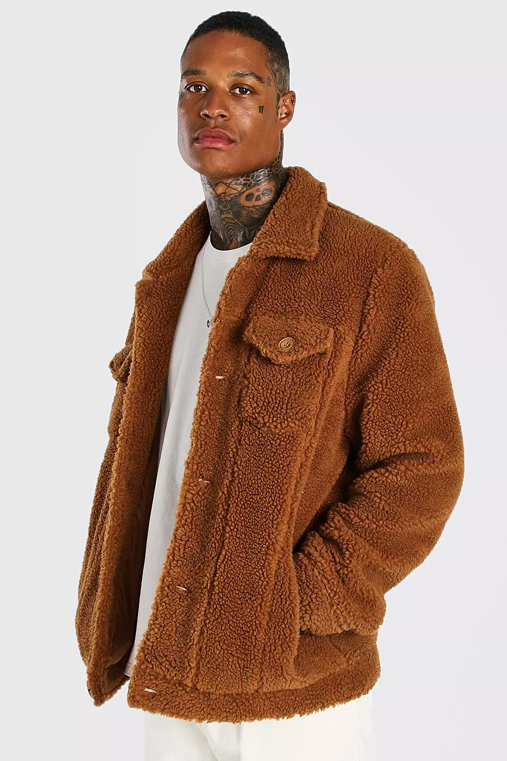 Borg cheap trucker jacket