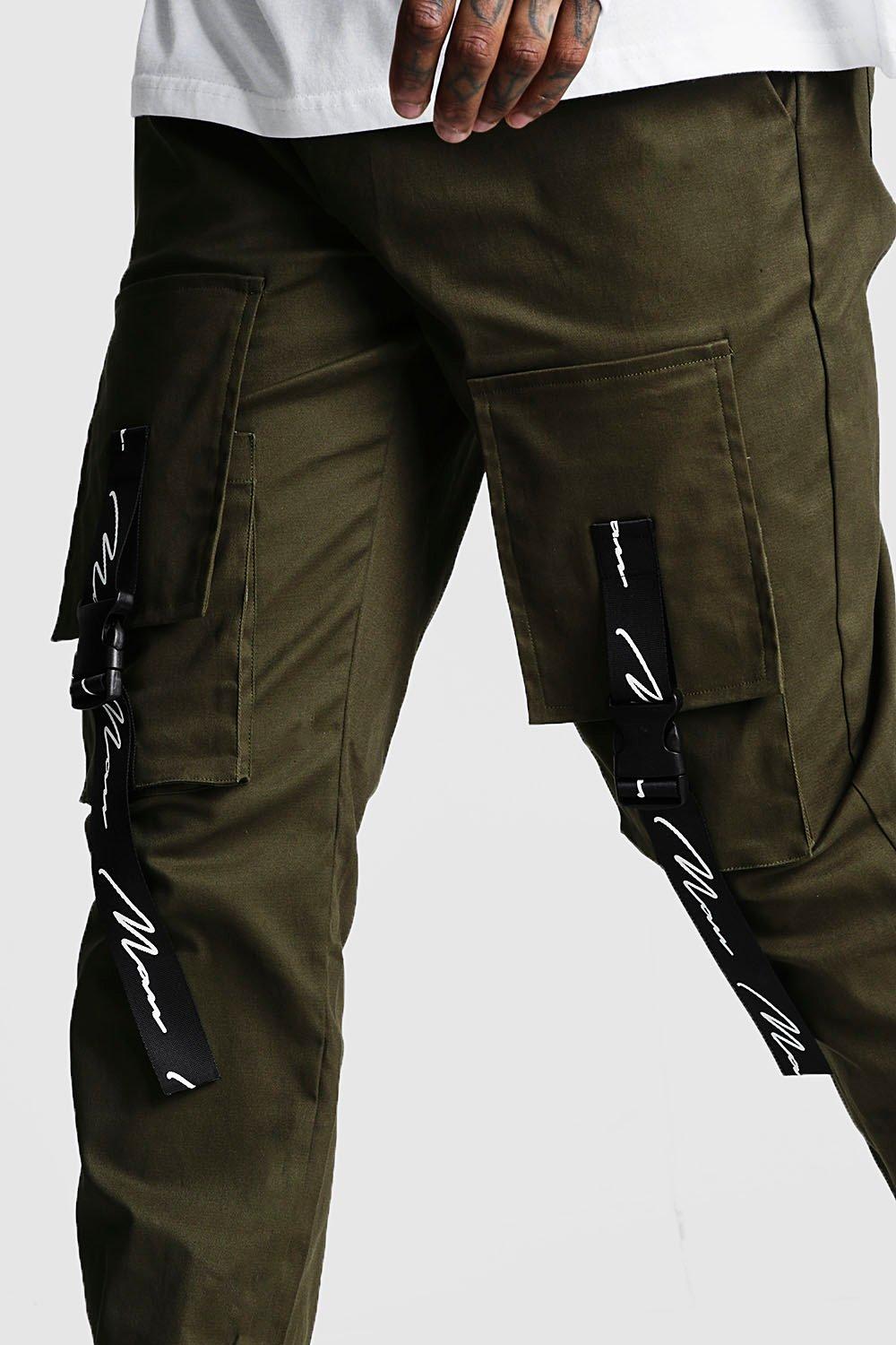 branded cargo trousers