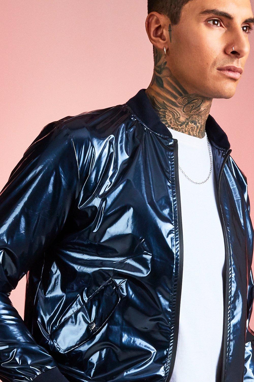 High shine bomber on sale jacket