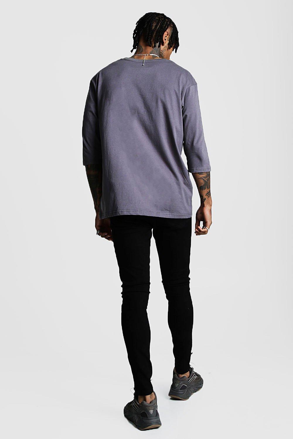 Loose Fit 3/4 Sleeve T-Shirt