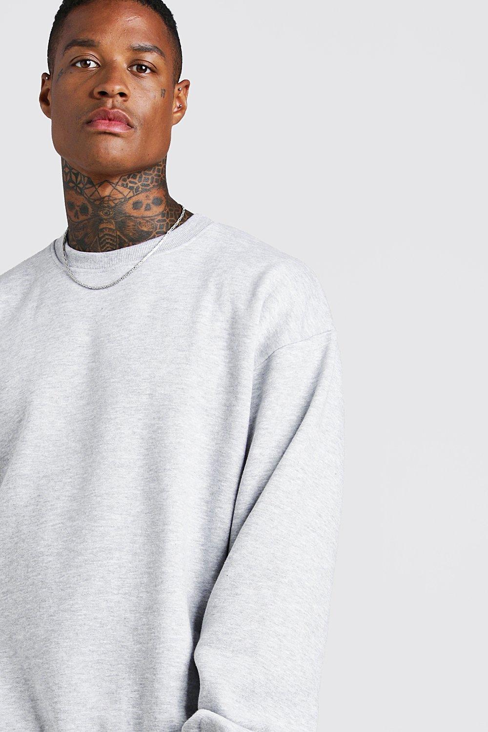 oversized grey crew neck