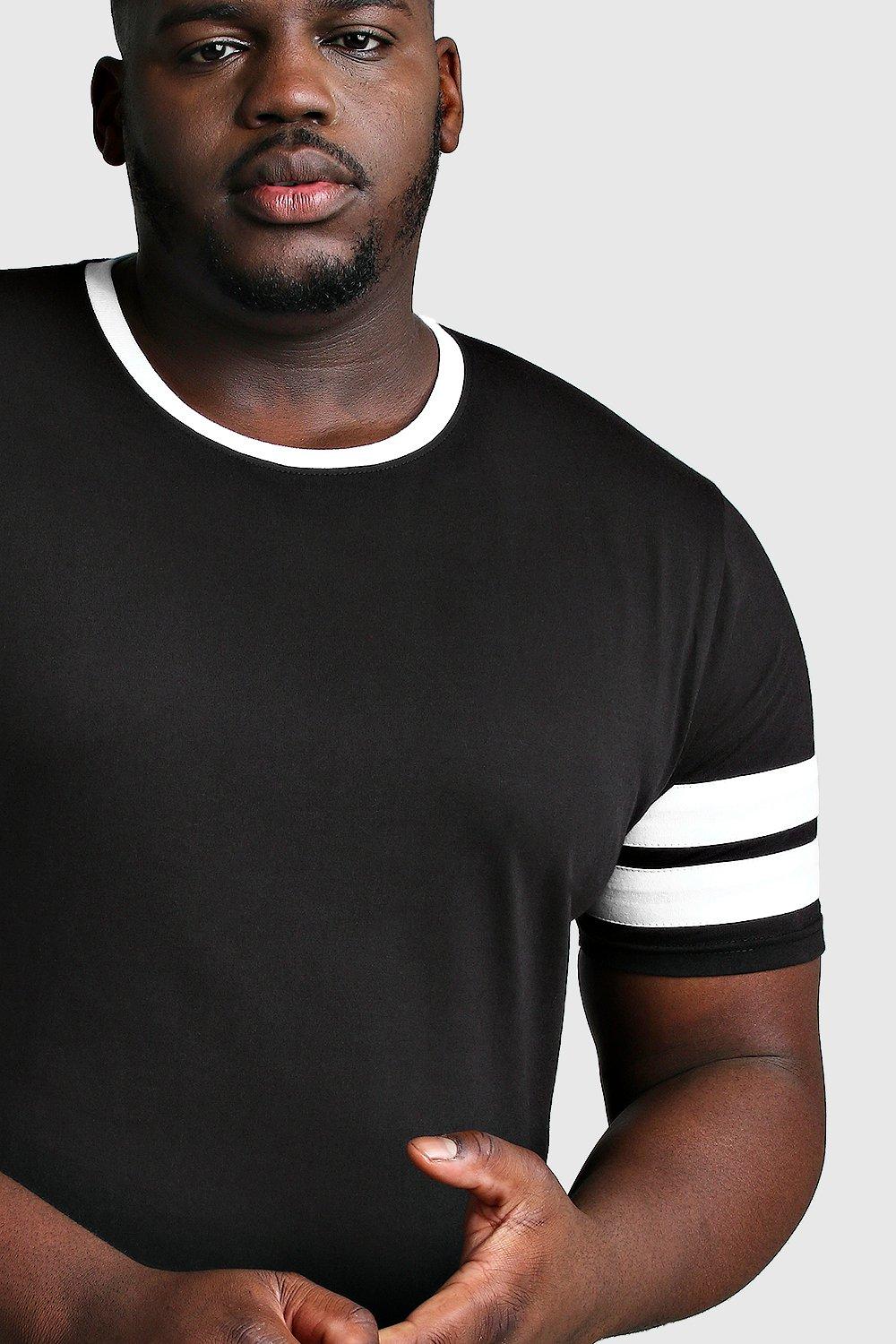 Plus Size Sleeve Colour Block T-Shirt