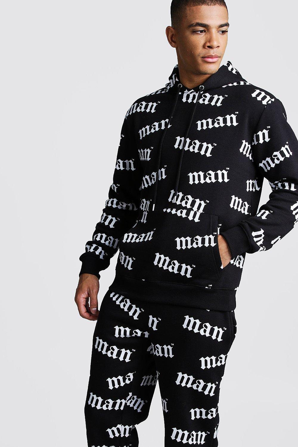 MAN Official All Over Print Hooded Tracksuit