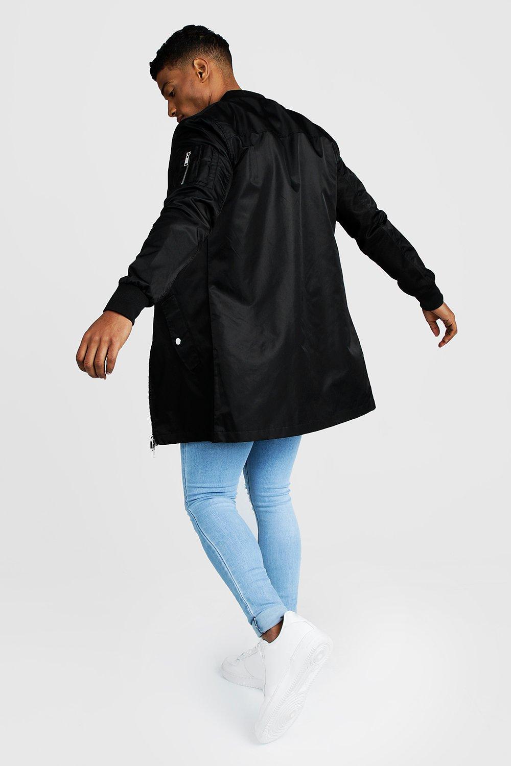 Nike Longline Bomber Jacket In Black for Women