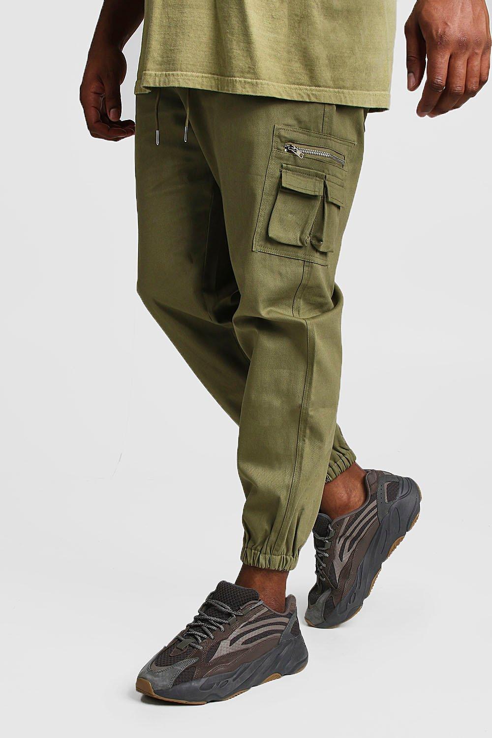 big and tall khaki joggers