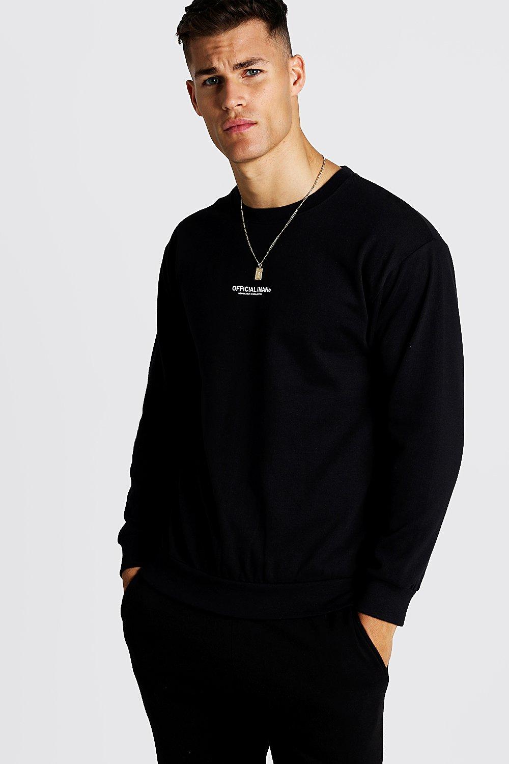 Official MAN Print Sweatshirt | Boohoo UK