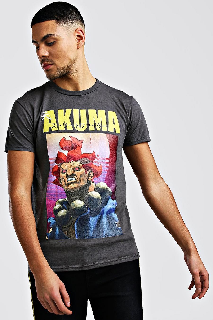 T-Shirt mit „Street Fighter“-Motiv, Grau image number 1