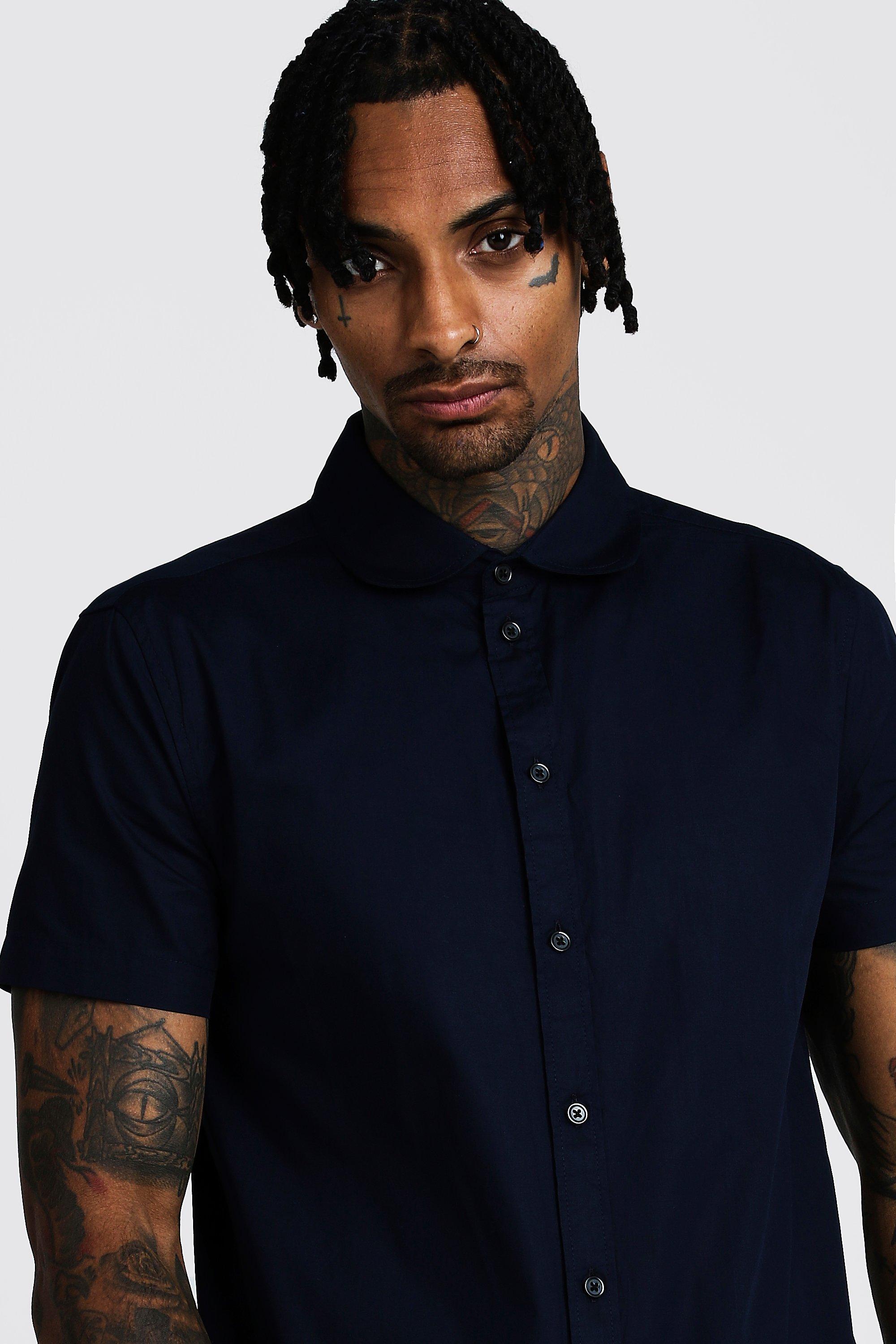 Smart Cotton Shirt With Penny Collar