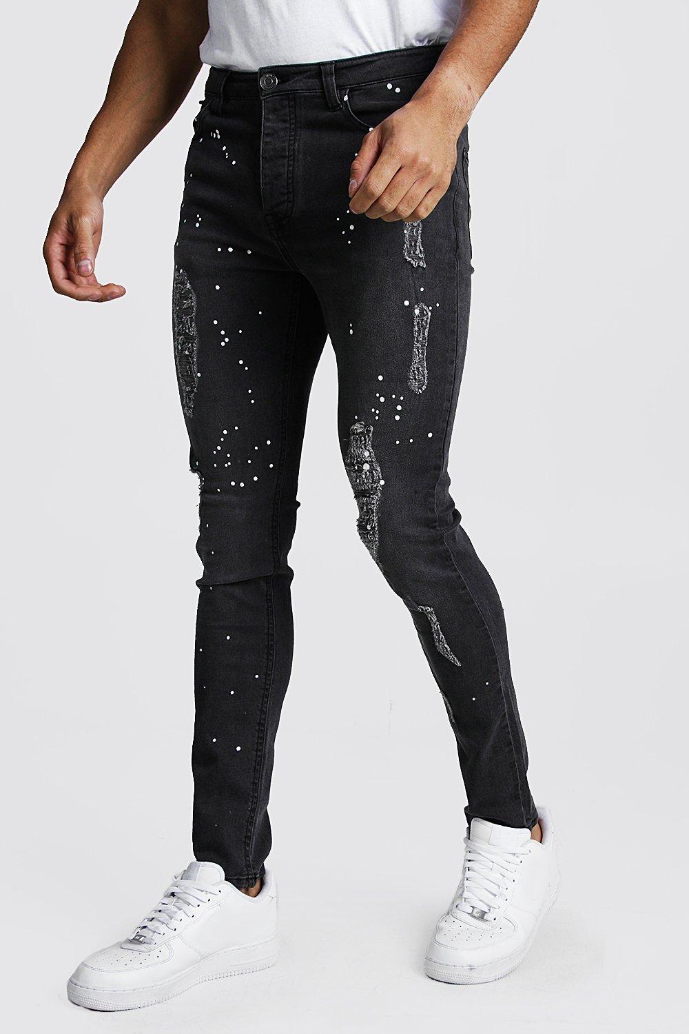 paint splash mens jeans