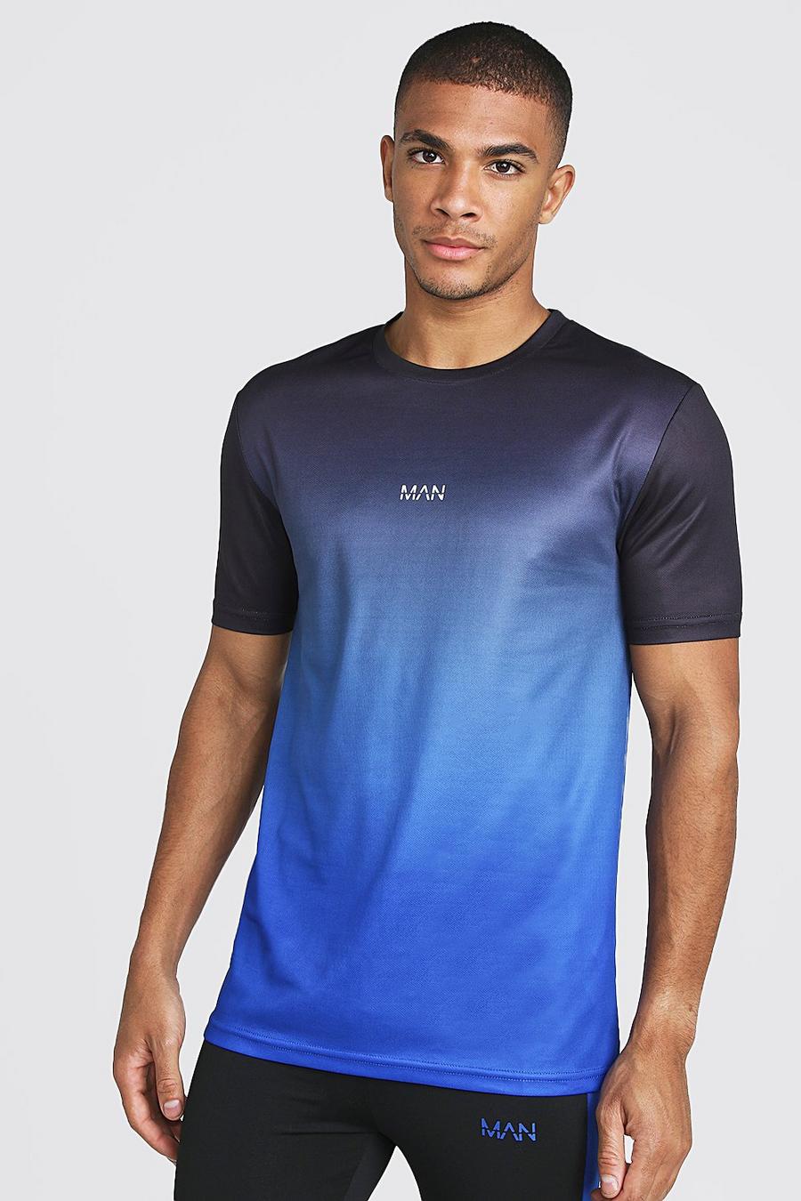 Blue MAN Active Ombre Muscle Fit T-Shirt image number 1