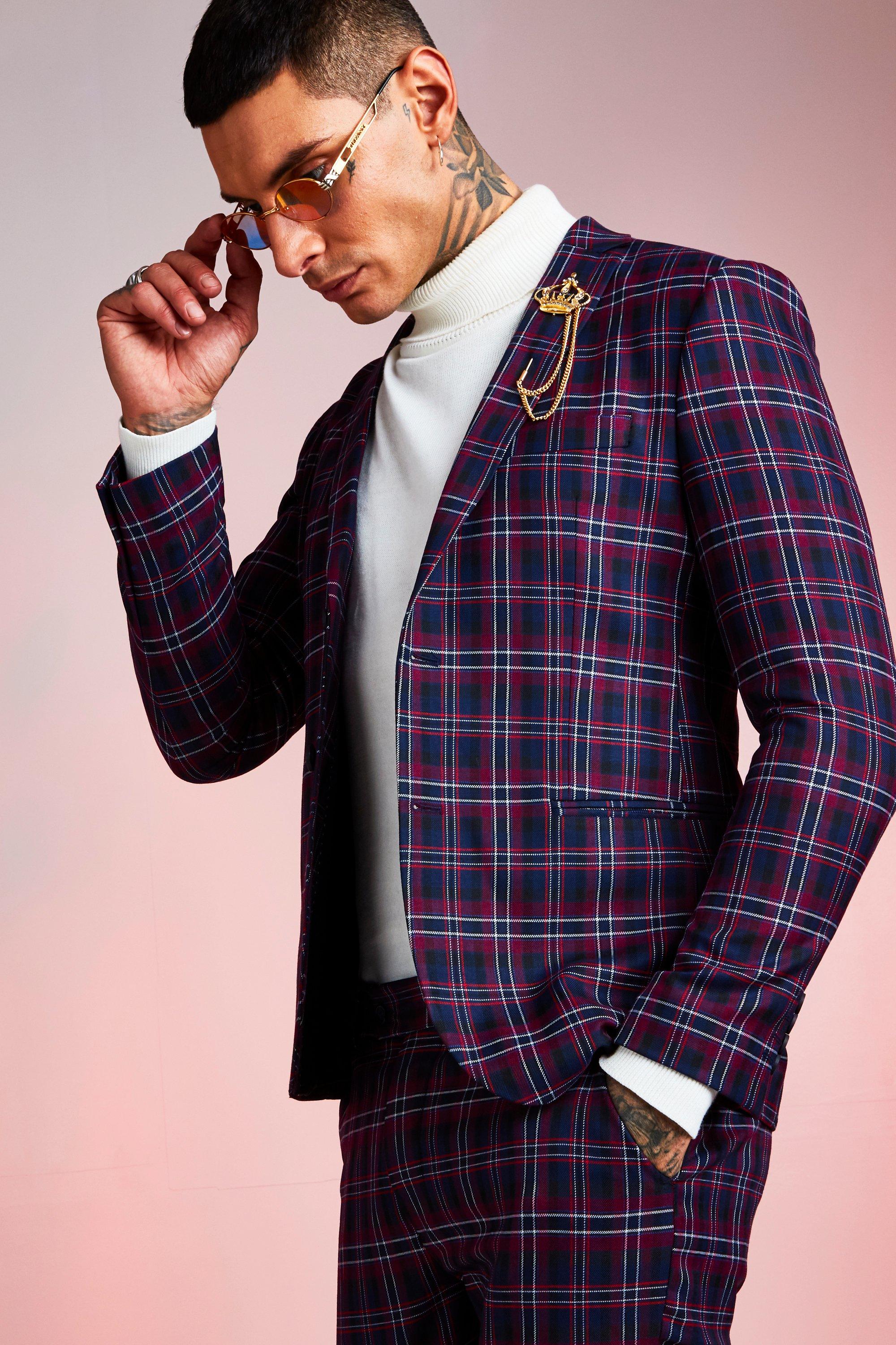 tartan suit jacket