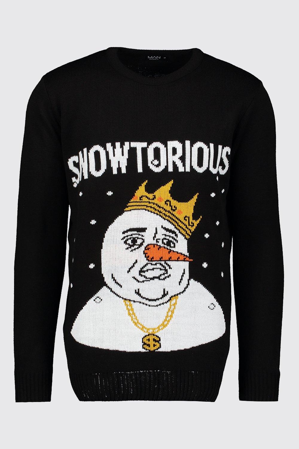 Snowtorious Knitted Christmas Sweater boohoo USA