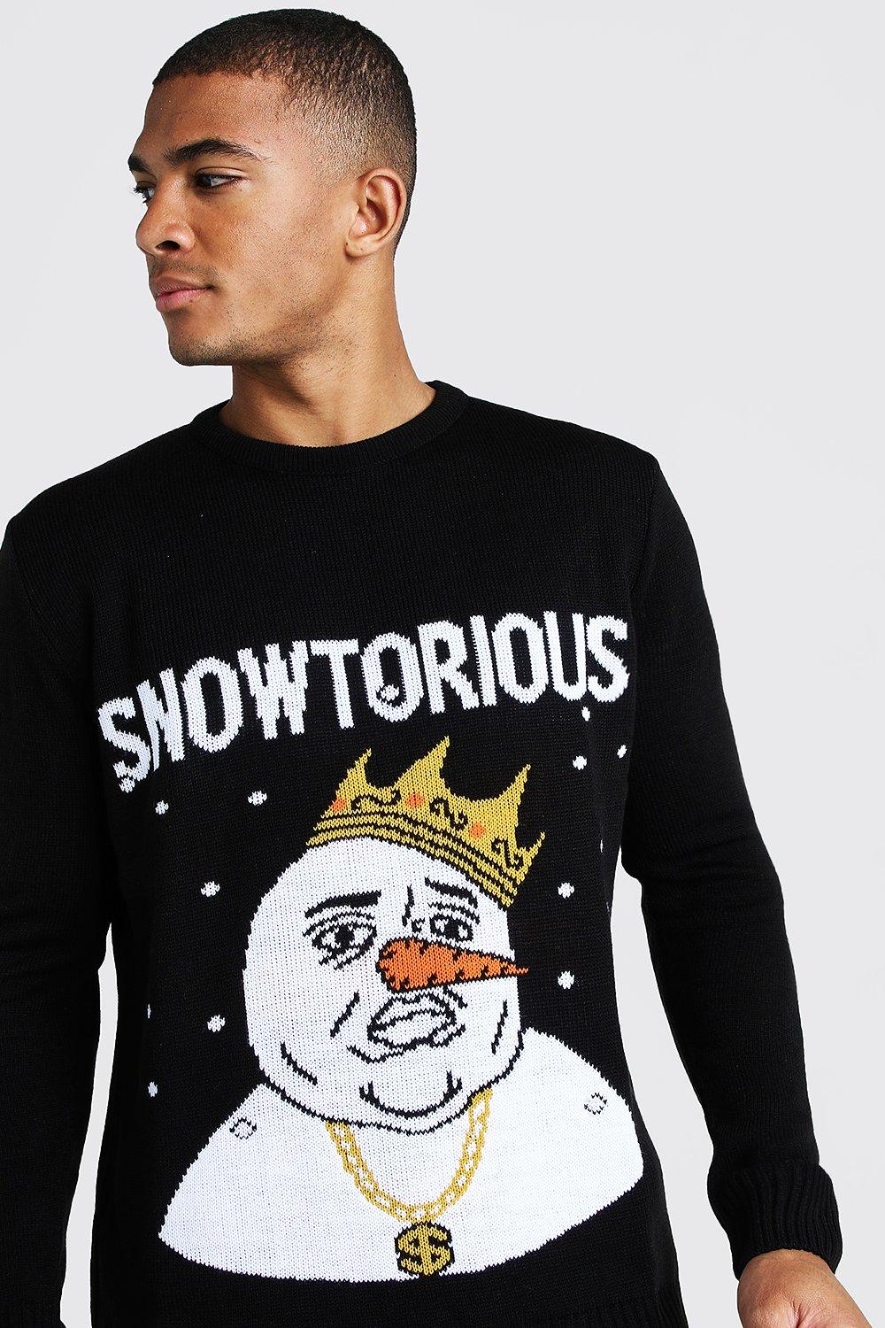 Snowtorious Knitted Christmas Sweater boohoo USA