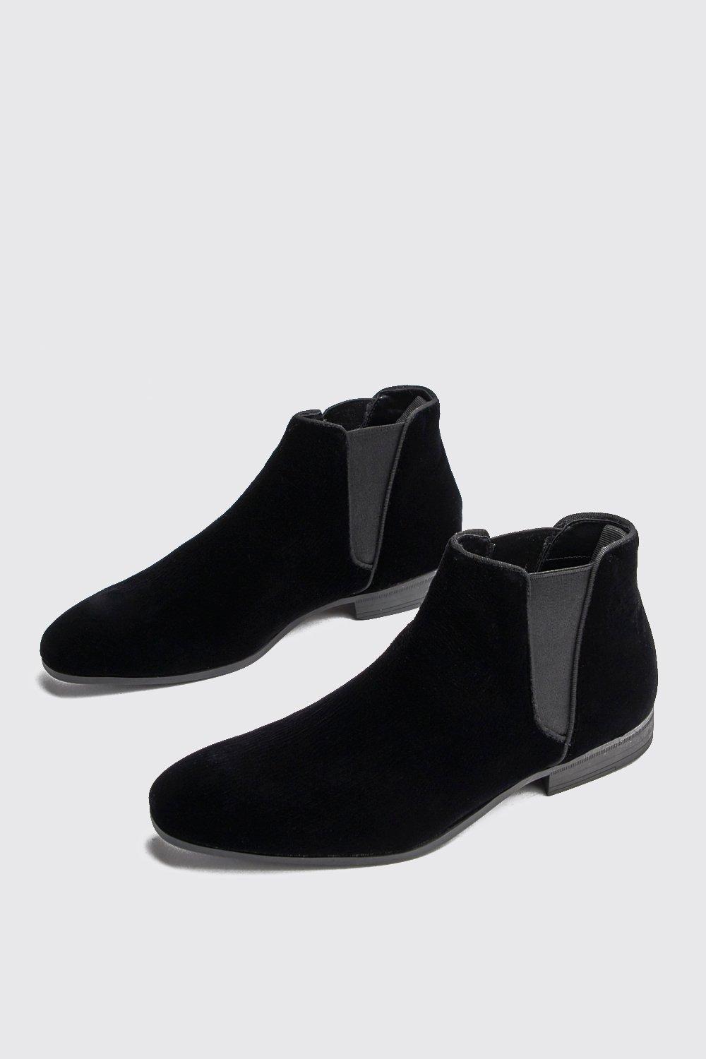 Velvet chelsea sale boots mens