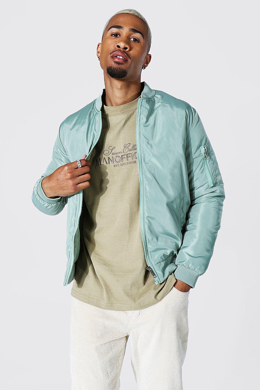 teal bomber jacket mens