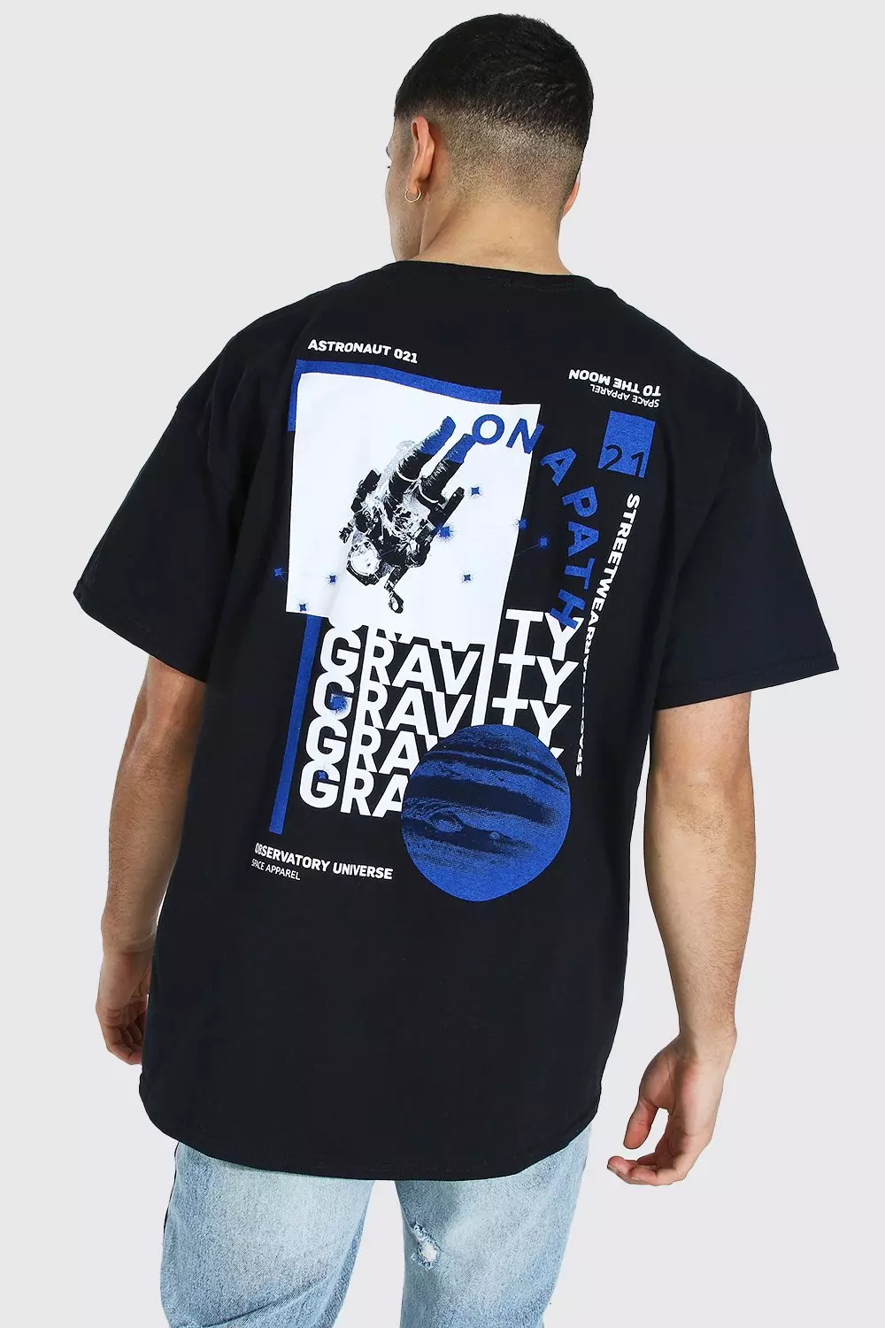 Oversized Gravity Print T-shirt