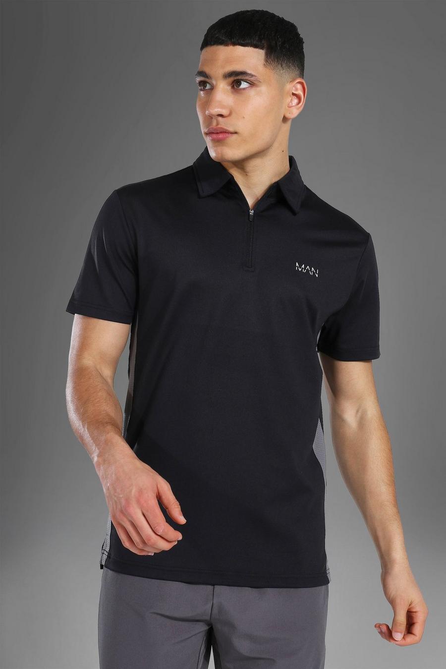 Black Man Active Polo image number 1