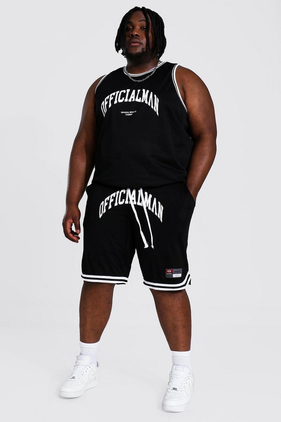 Black Plus Man Official Print Mesh Basketball Set image number 1