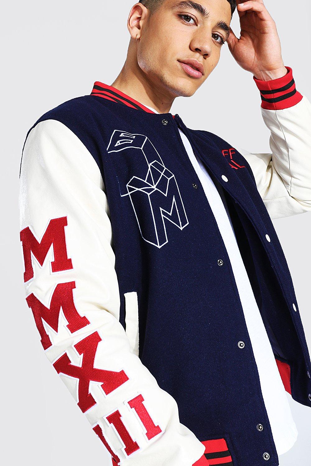Mmxiii Varsity Jacket | boohooMAN