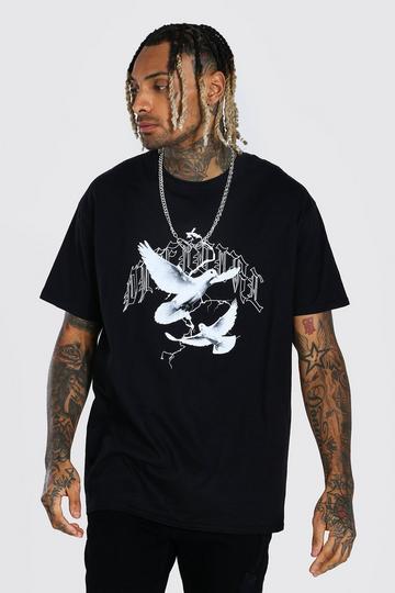 Loose Official Dove Graphic T-Shirt black