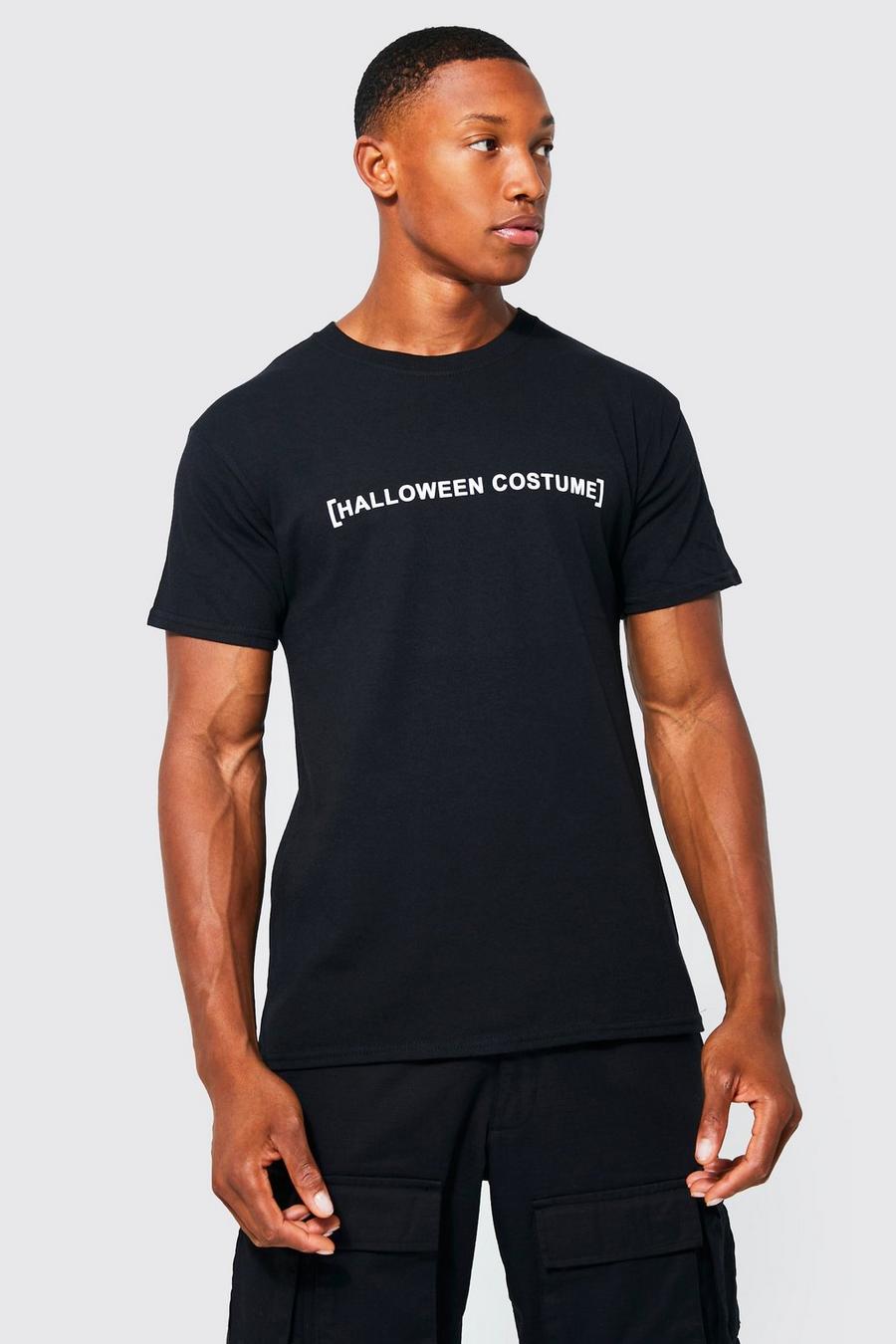 Zwart noir Halloween T-Shirt Met Tekst