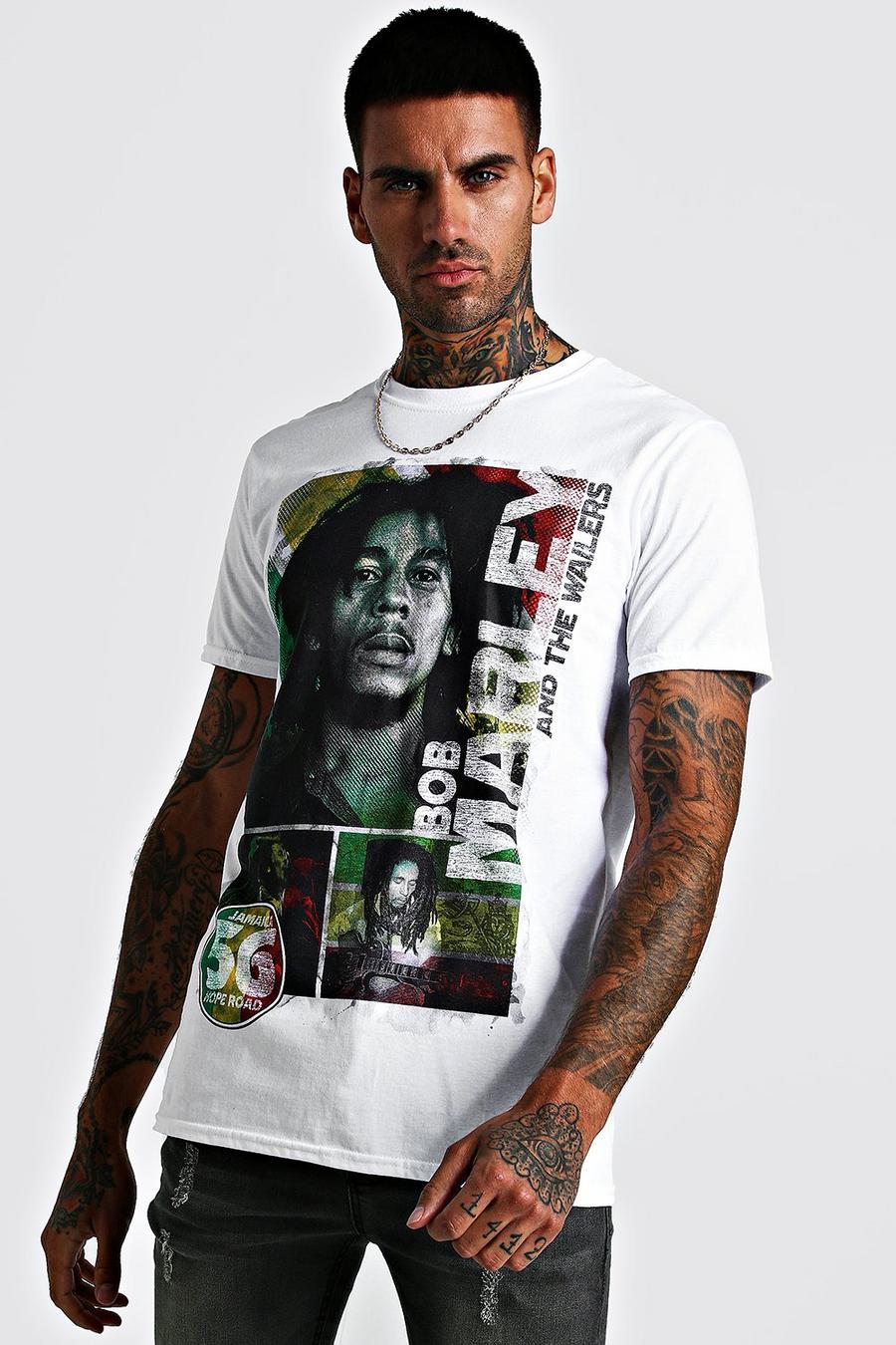 T-Shirt mit „Bob Marley“-Motiv, Weiß image number 1