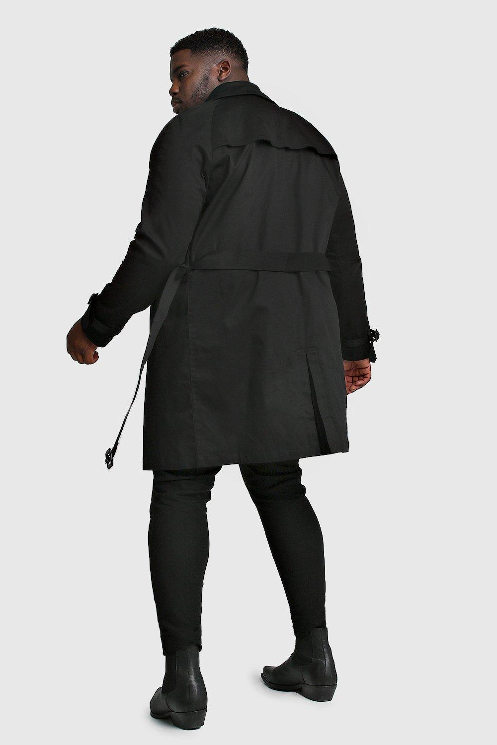 Mens big and on sale tall trench coat