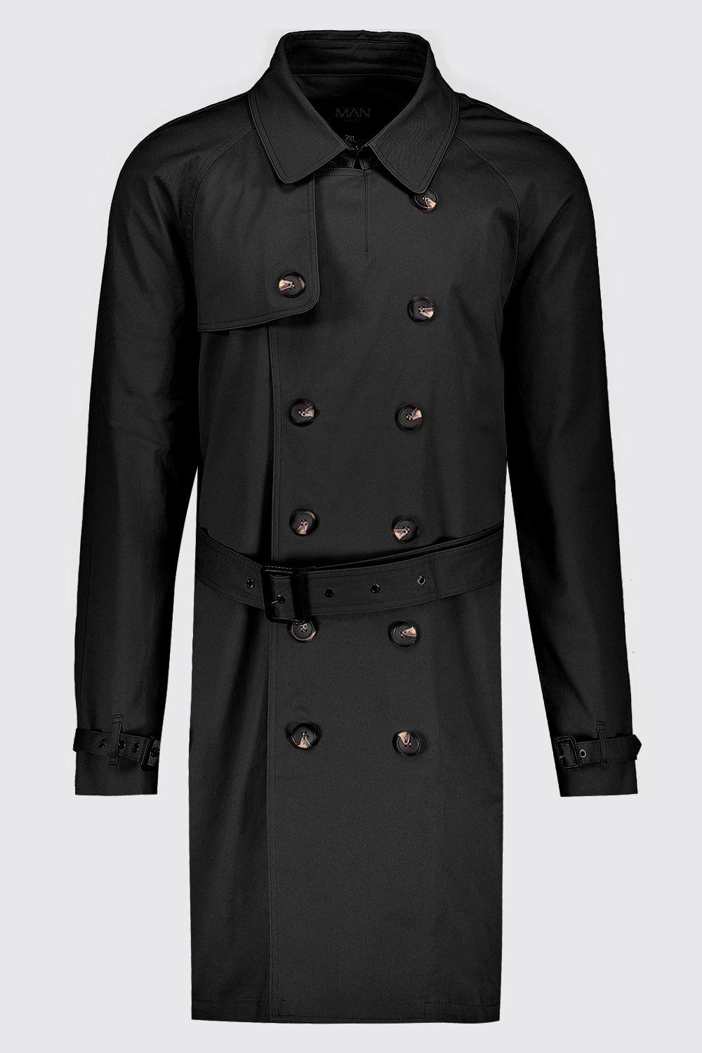 Mens trench hot sale coat boohoo