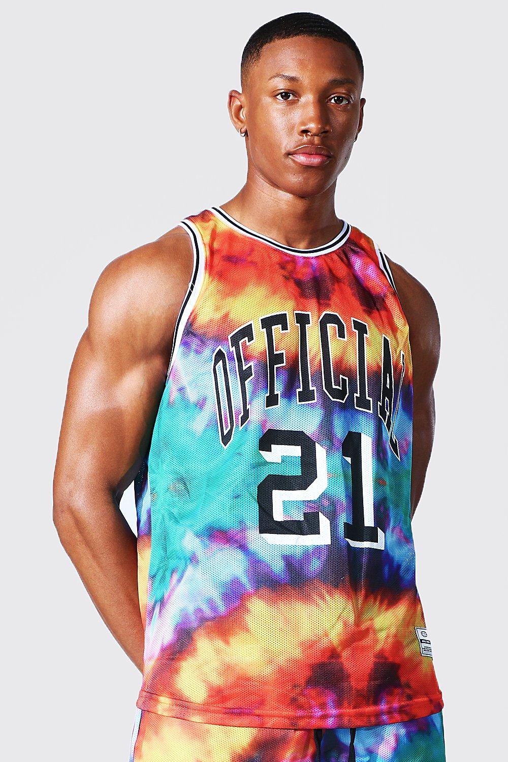 Tie dye hot sale basketball shirt