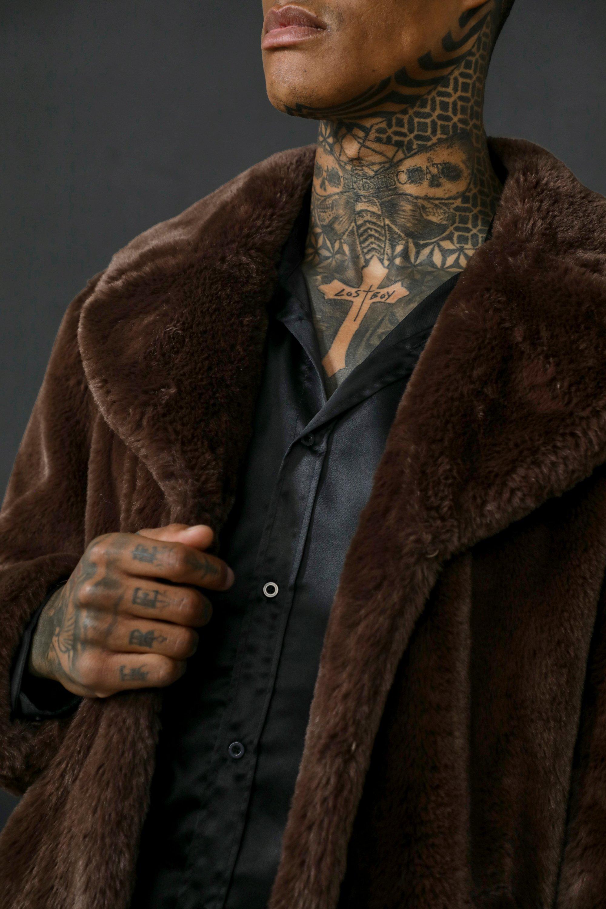 Mens overcoat boohoo hotsell