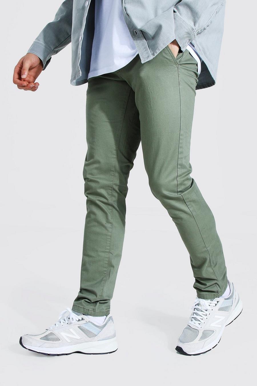 Pantalon chino slim, Khaki image number 1