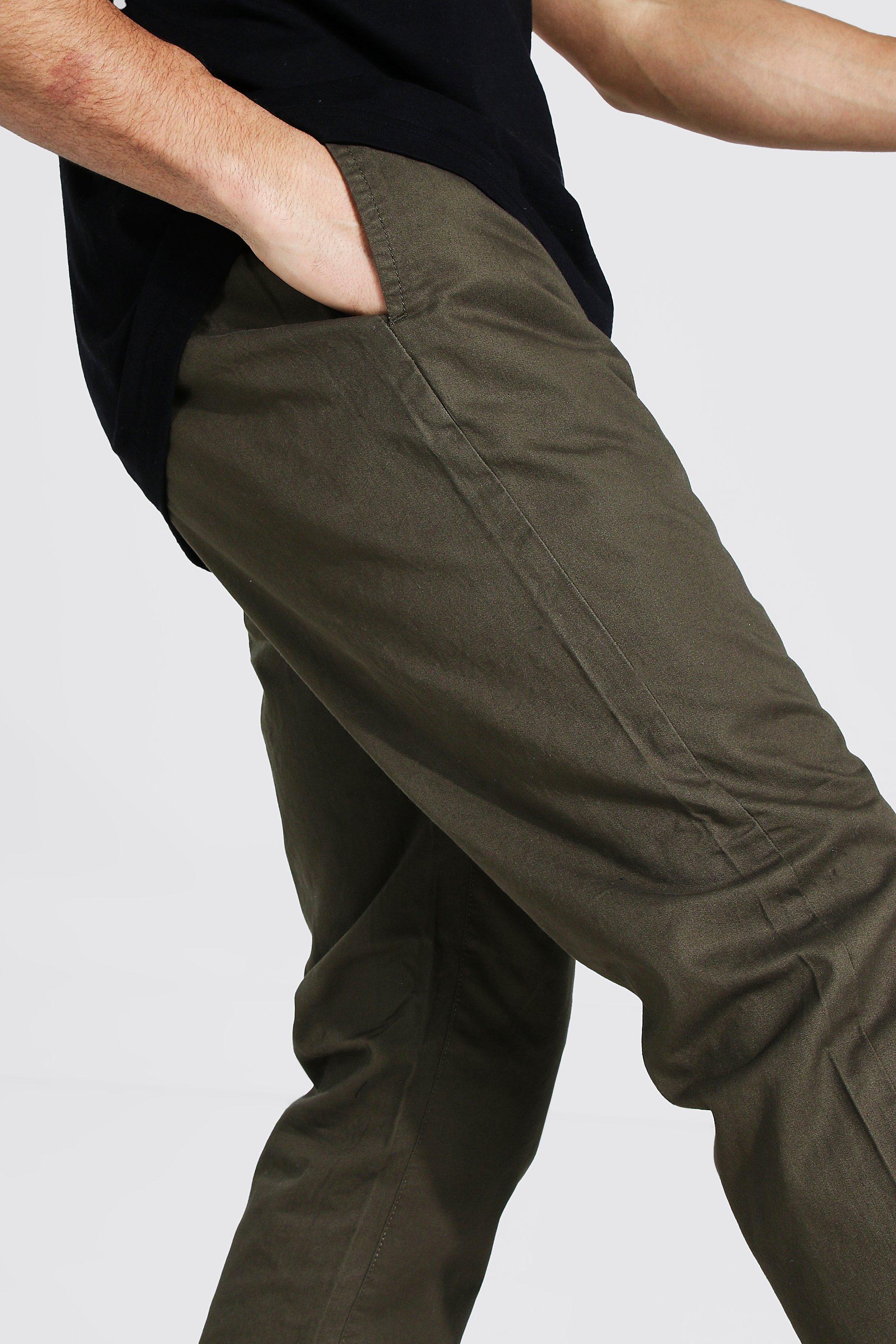 Mens elastic best sale cuff chino pants