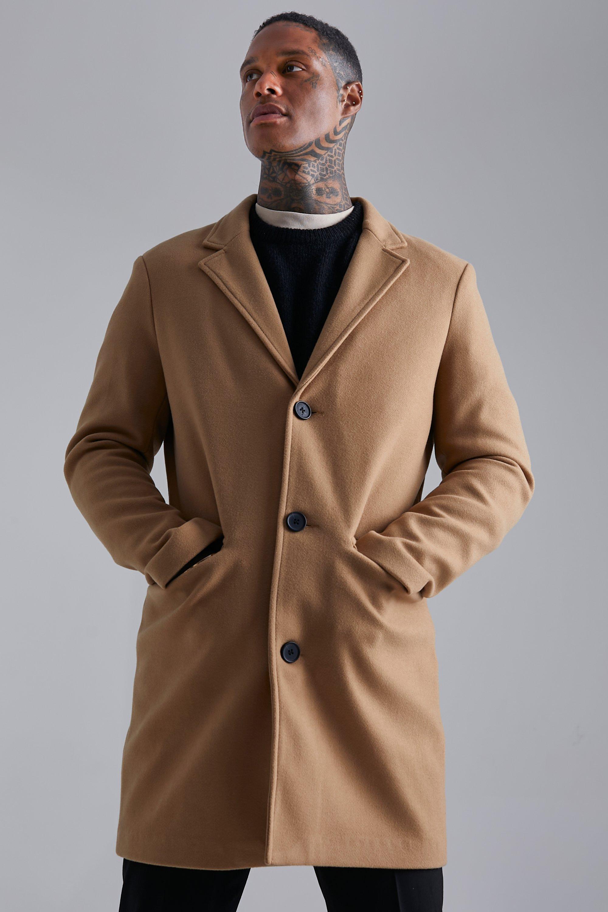 Single breasted coat store mens