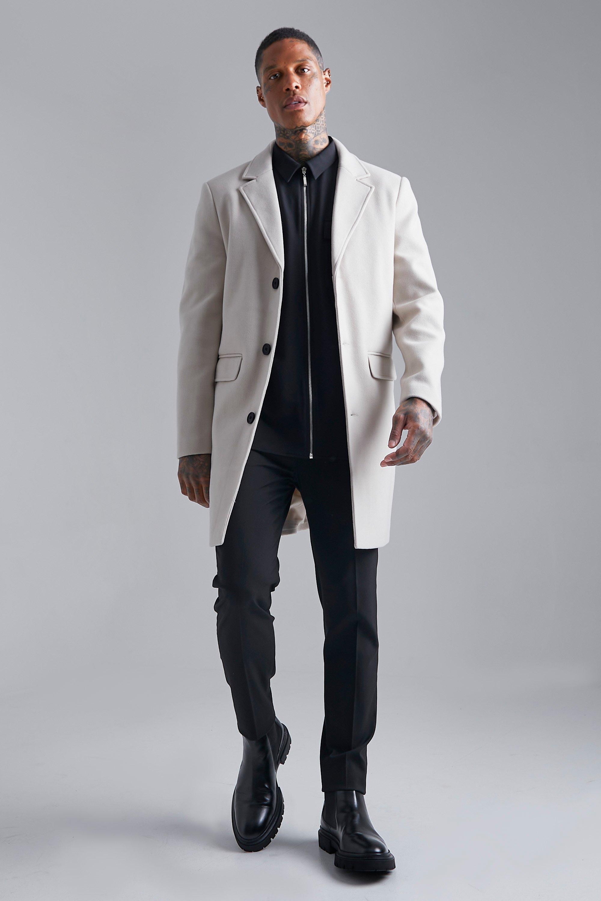 Single breasted 2025 wool overcoat