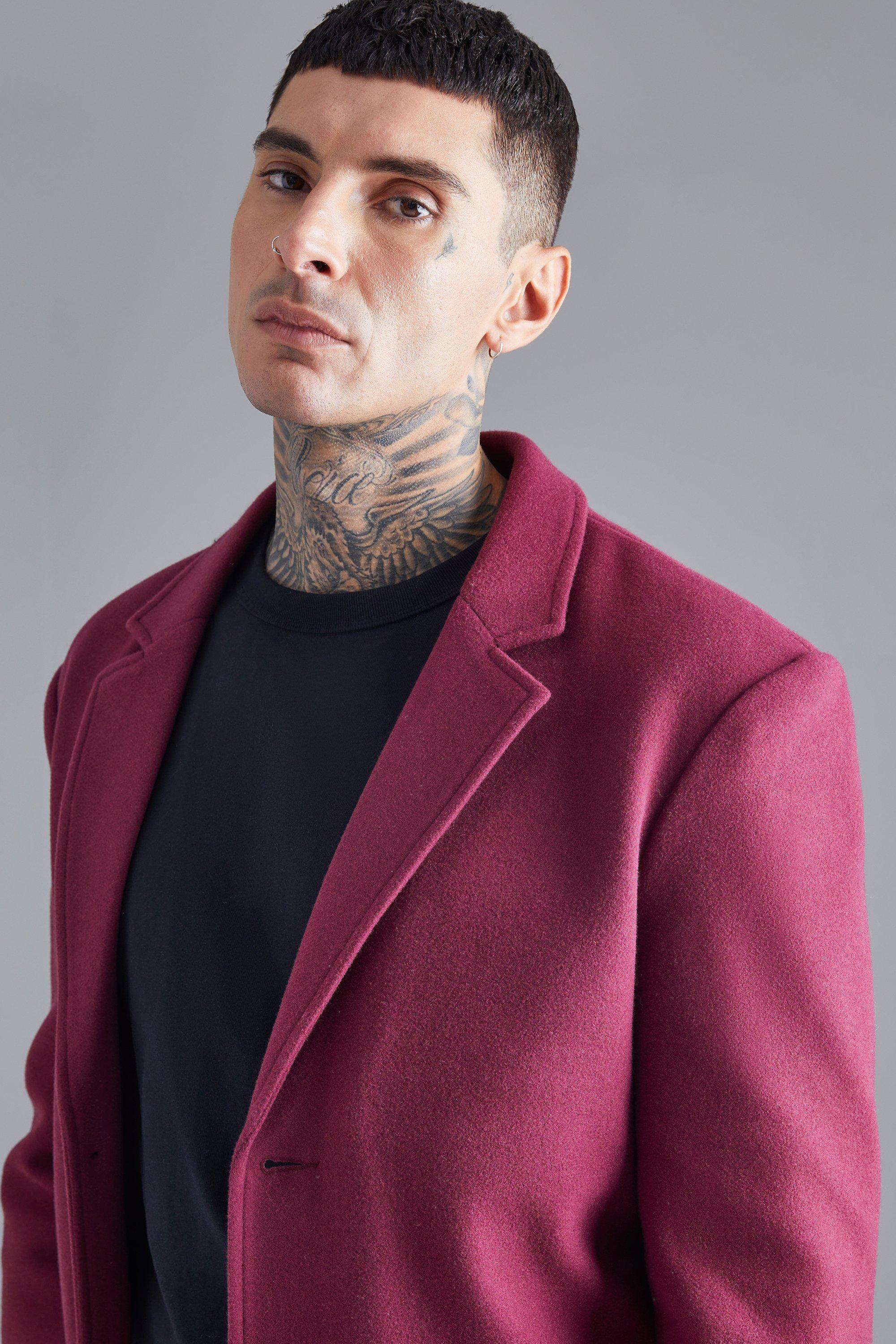 Single Breasted Wool Mix Overcoat | boohoo Single Breasted Wool Mix Overcoat | boohoo