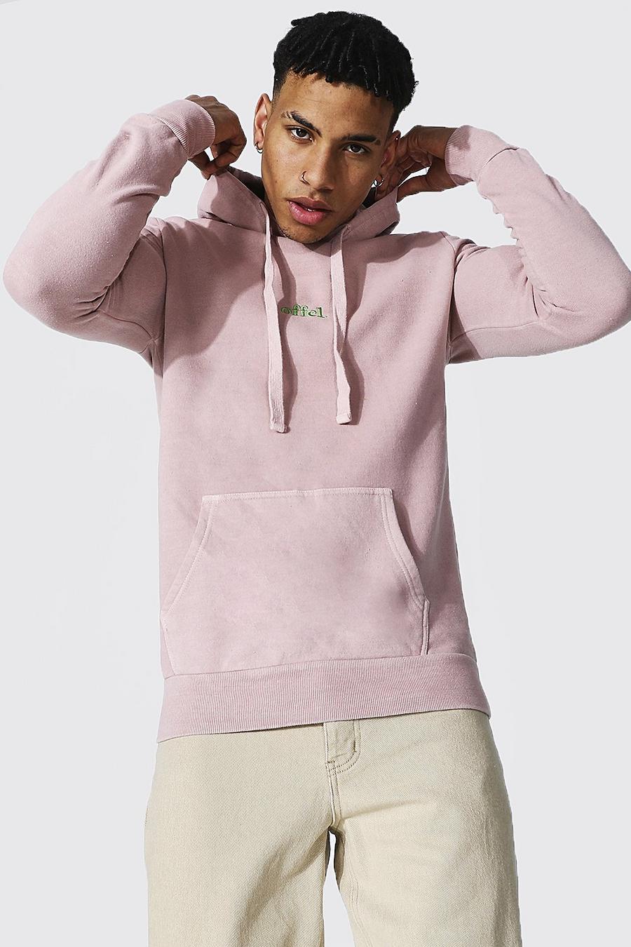 Dusky pink Offcl Contrast Washed Hoodie image number 1