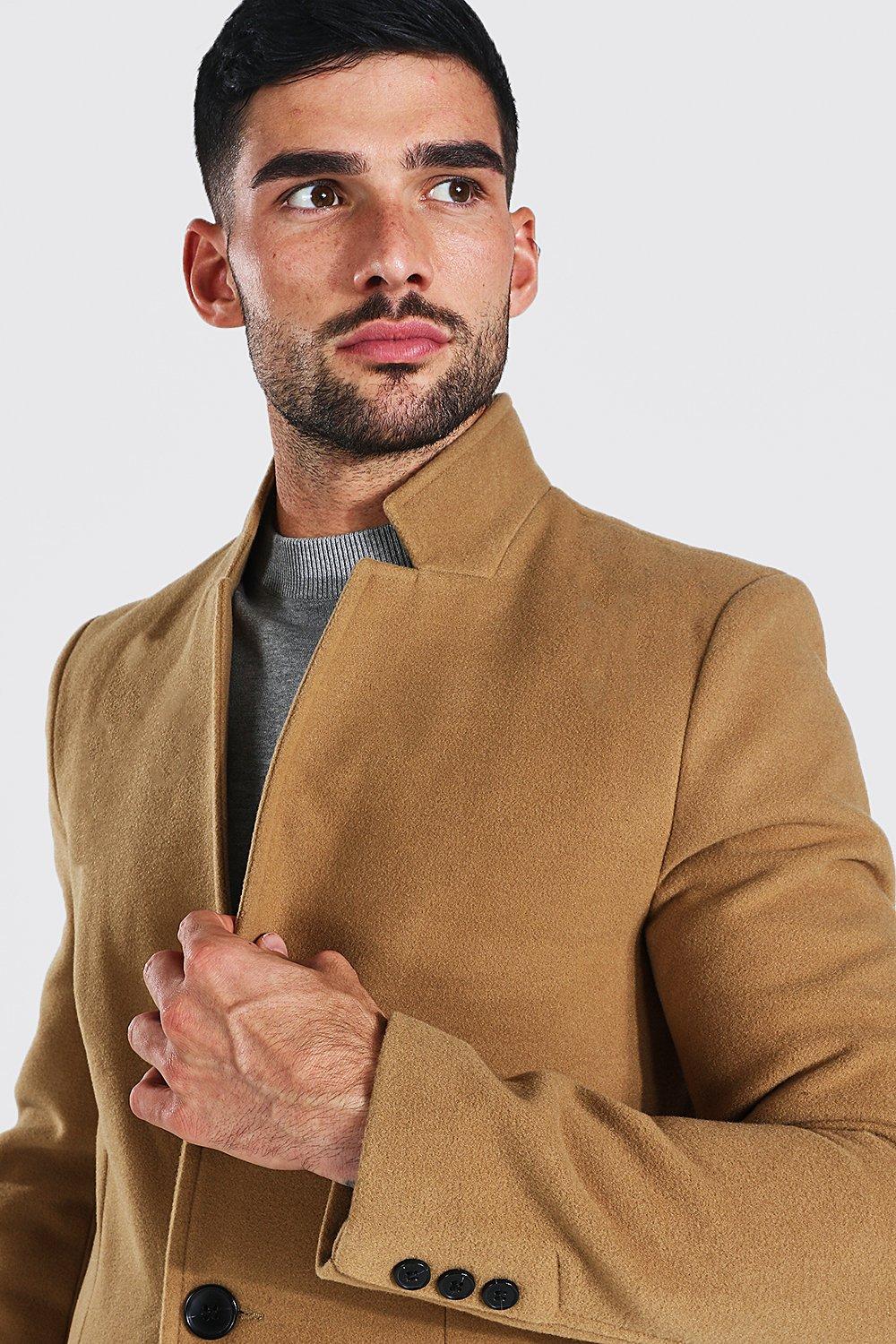 Mens overcoat with stand hotsell up collar