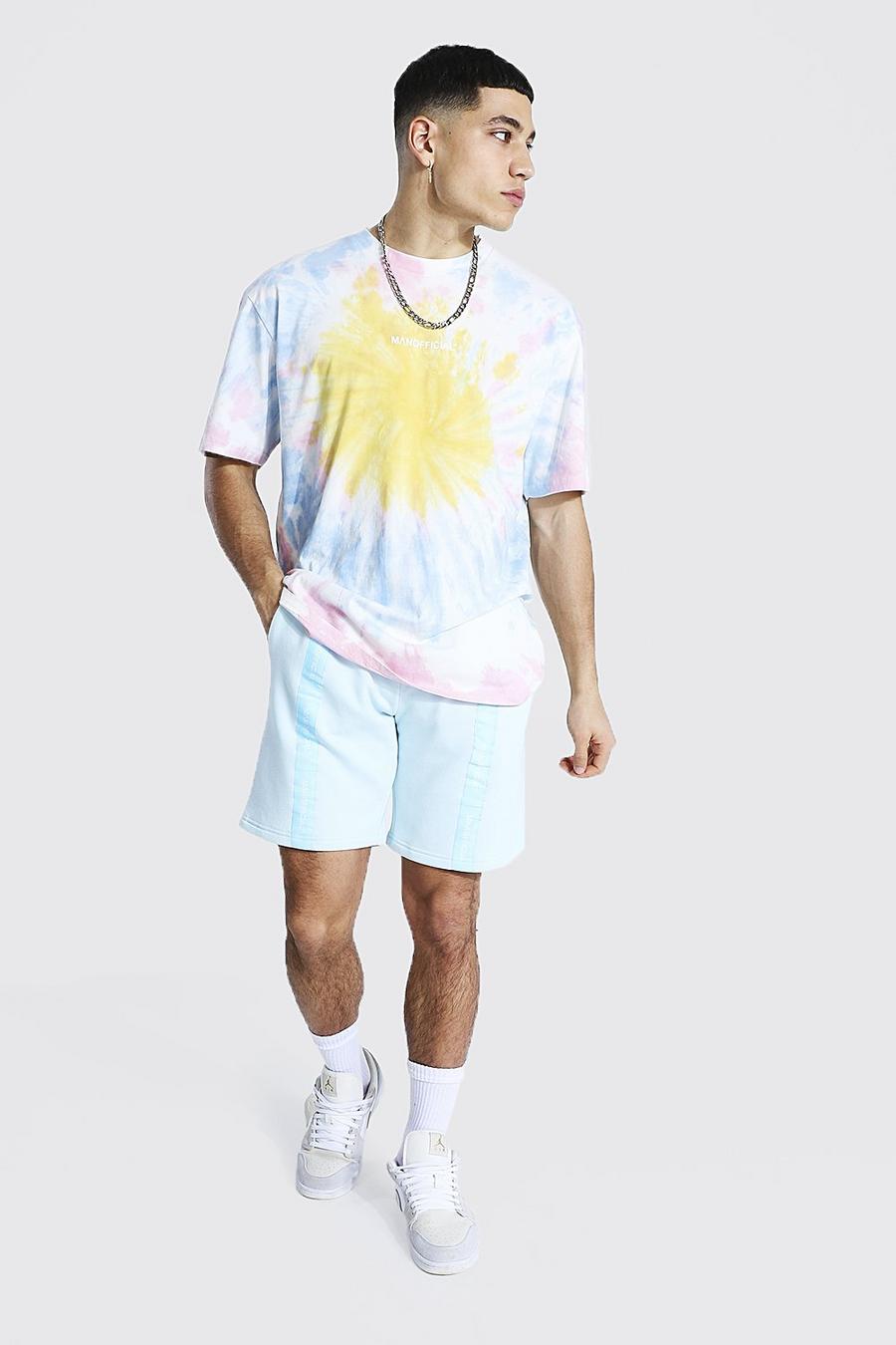 T-shirt tie-dye oversize et short, Light blue image number 1