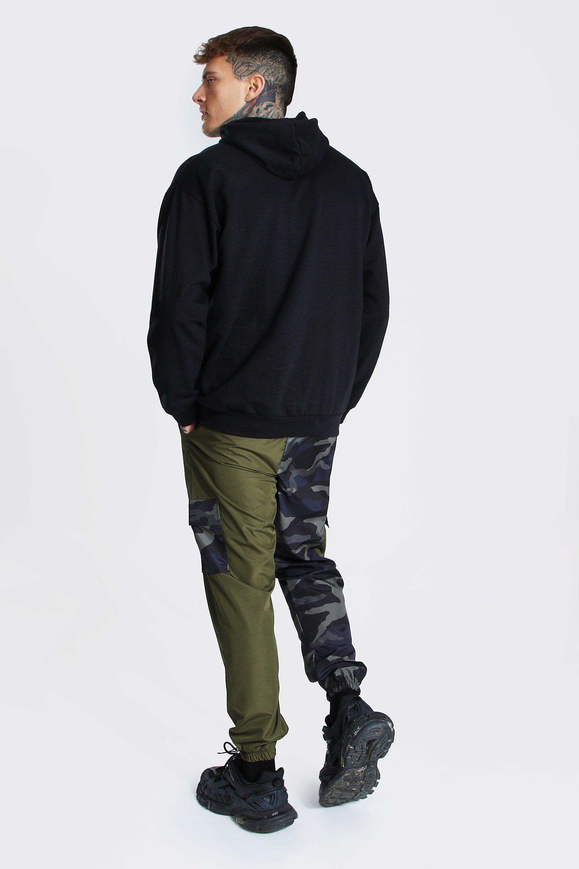 Relaxed Fit Twill Cargo Pants With Man Tab